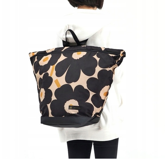 Adidas x Marimekko Unikko Floral Backpack Black/Orange/Pink - Picture 4 of 10